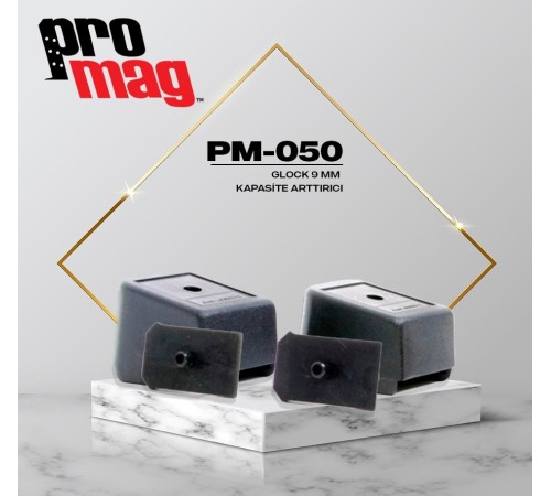 PROMAG Glock® 9mm (+2) & .40 S&W (+1) Şarjör Uzatıcı (2 Adet) - Siyah Polimer