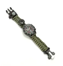 Paracord Bileklik Saat Haki