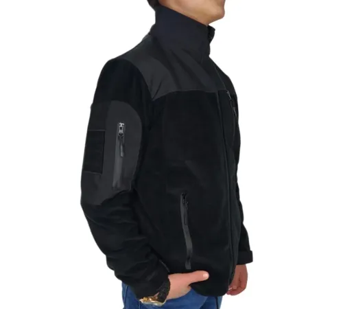 Siyah Softshell Parçalı Taktik Polar