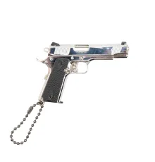Nikel Colt 1911 Hareketli Anahtarlık
