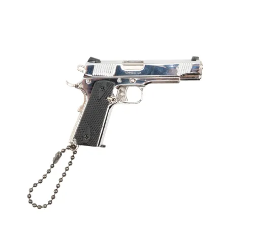 Nikel Colt 1911 Hareketli Anahtarlık