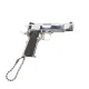 Nikel Colt 1911 Hareketli Anahtarlık