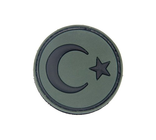 Türk Bayrağı Yuvarlak Silikon Patch Arma