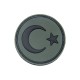 Türk Bayrağı Yuvarlak Silikon Patch Arma