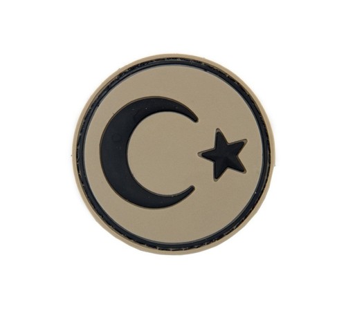 Türk Bayrağı Yuvarlak Silikon Patch Arma