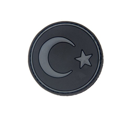 Türk Bayrağı Yuvarlak Silikon Patch Arma