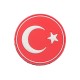 Türk Bayrağı Yuvarlak Silikon Patch Arma