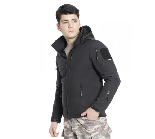 Softshell Yağmur Geçirmez Mont Siyah