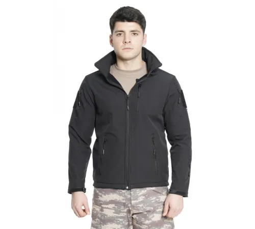 Softshell Yağmur Geçirmez Mont Siyah