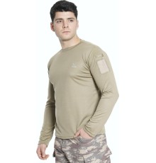 Vogel Tactical Uzun Kollu Yakasız Bej Taktik Tşört