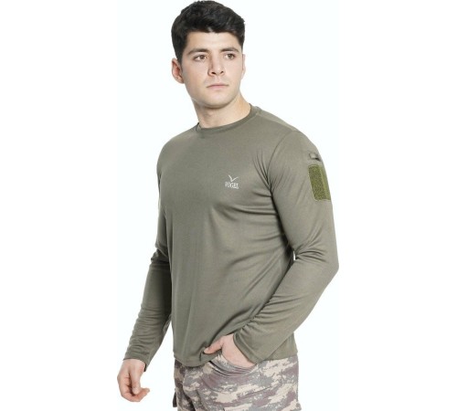 Vogel Tactical Uzun Kollu Yakasız Haki Taktik Tşört